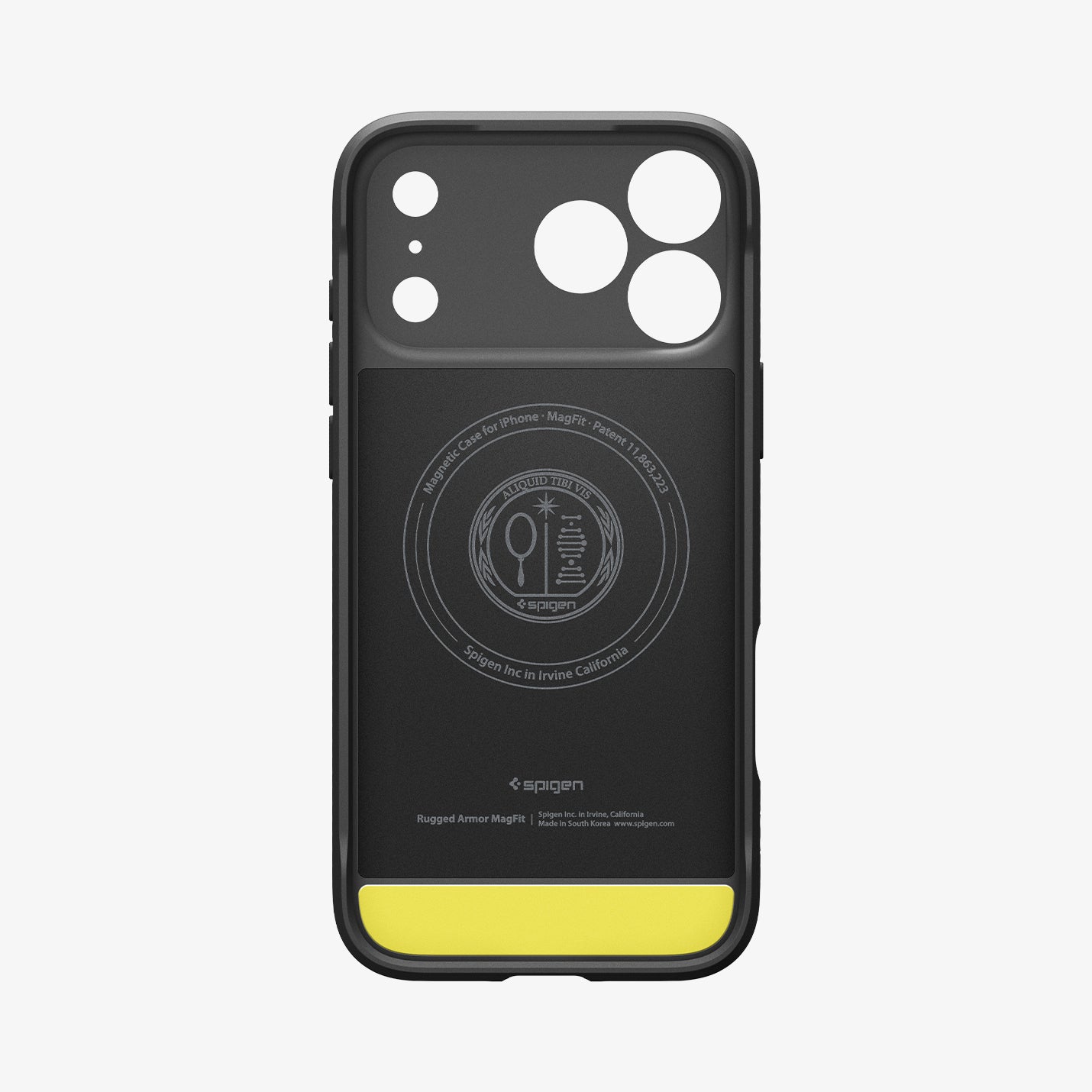 ACS09940 - iPhone 17 Pro Rugged Armor (MagFit) in Matte Black showing inside