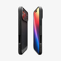 ACS09940 - iPhone 17 Pro Rugged Armor (MagFit) in Matte Black showing the partial back, partial front and sides