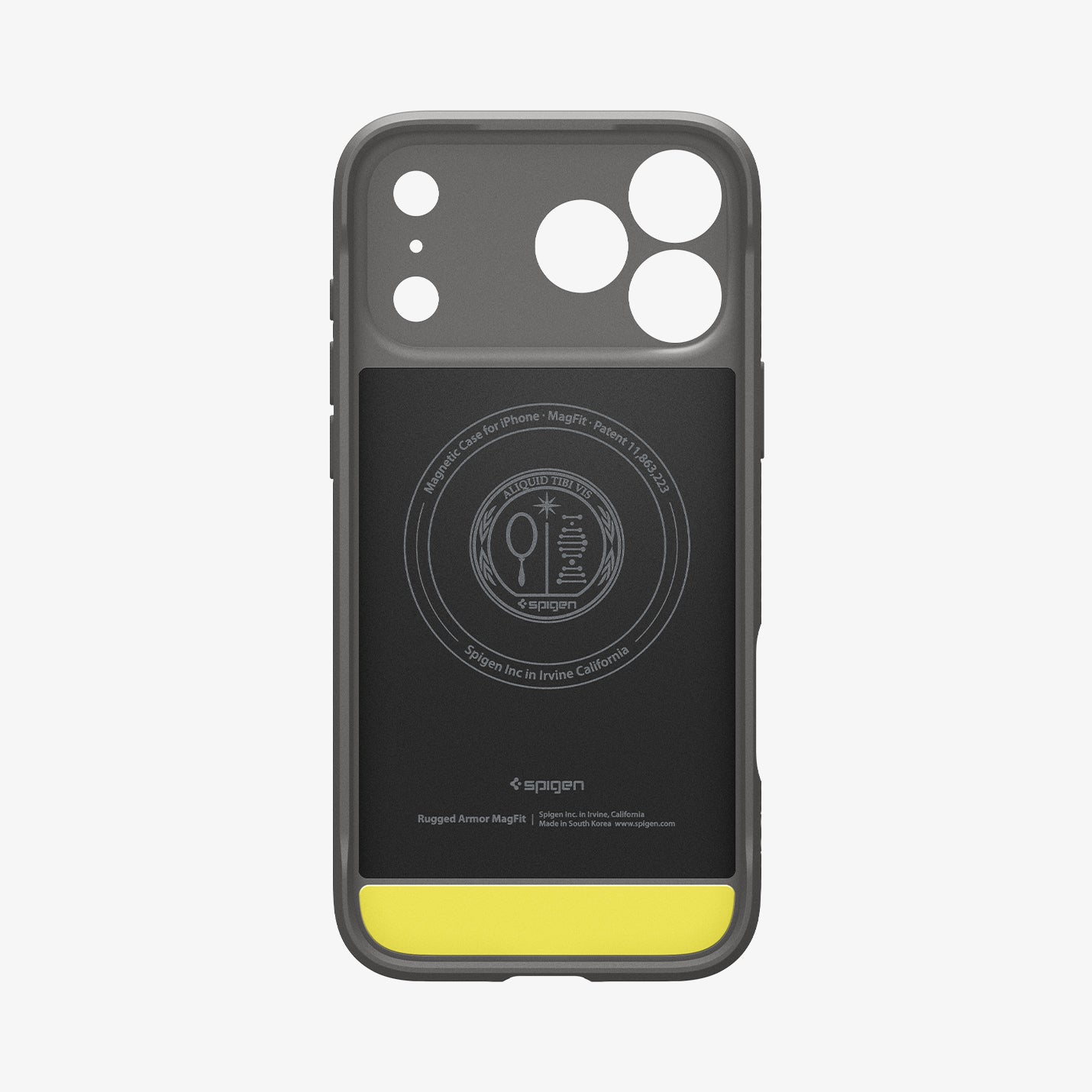 ACS09941 - iPhone 17 Pro Rugged Armor (MagFit) in Gray showing inside