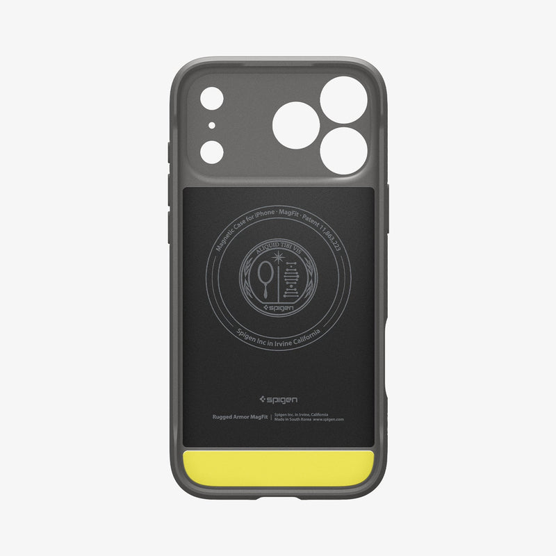 ACS09941 - iPhone 17 Pro Rugged Armor (MagFit) in Gray showing inside