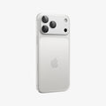 AGL10652 - iPhone 17 Pro Max Optik Pro XL EZ Fit Lens Protector in silver showing the back and partial side
