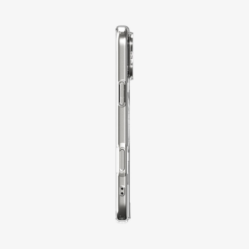 ACS10035 - iPhone 17 Pro Max Ultra Hybrid (MagFit) in Clear White showing the side