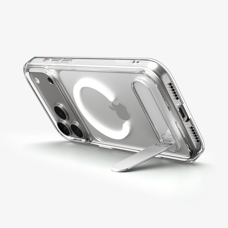 ACS09893 - iPhone 17 Pro Max Case Ultra Hybrid S (MagFit) showing the back with device propped up by kickstandq