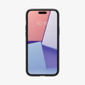 ACS06650 - iPhone 15 Plus Case Liquid Air in matte black showing the front