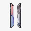 ACS06664 - iPhone 15 Plus Case Ultra Hybrid Zero One showing the sides, partial front and back
