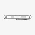 ACS07034 - iPhone 15 Pro Max Case Ultra Hybrid Zero One in white showing the bottom with precise cutouts