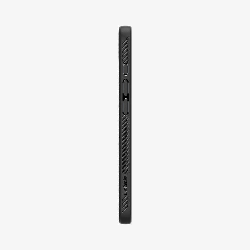 ACS09151 - iPhone 16e Case Liquid Air (MagFit) in Matte Black showing the side