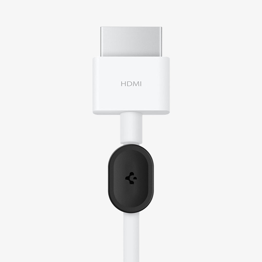 ACA04604 - LD101 Magnetic Cable Holder in black showing a HDMI cable attached to cable holder