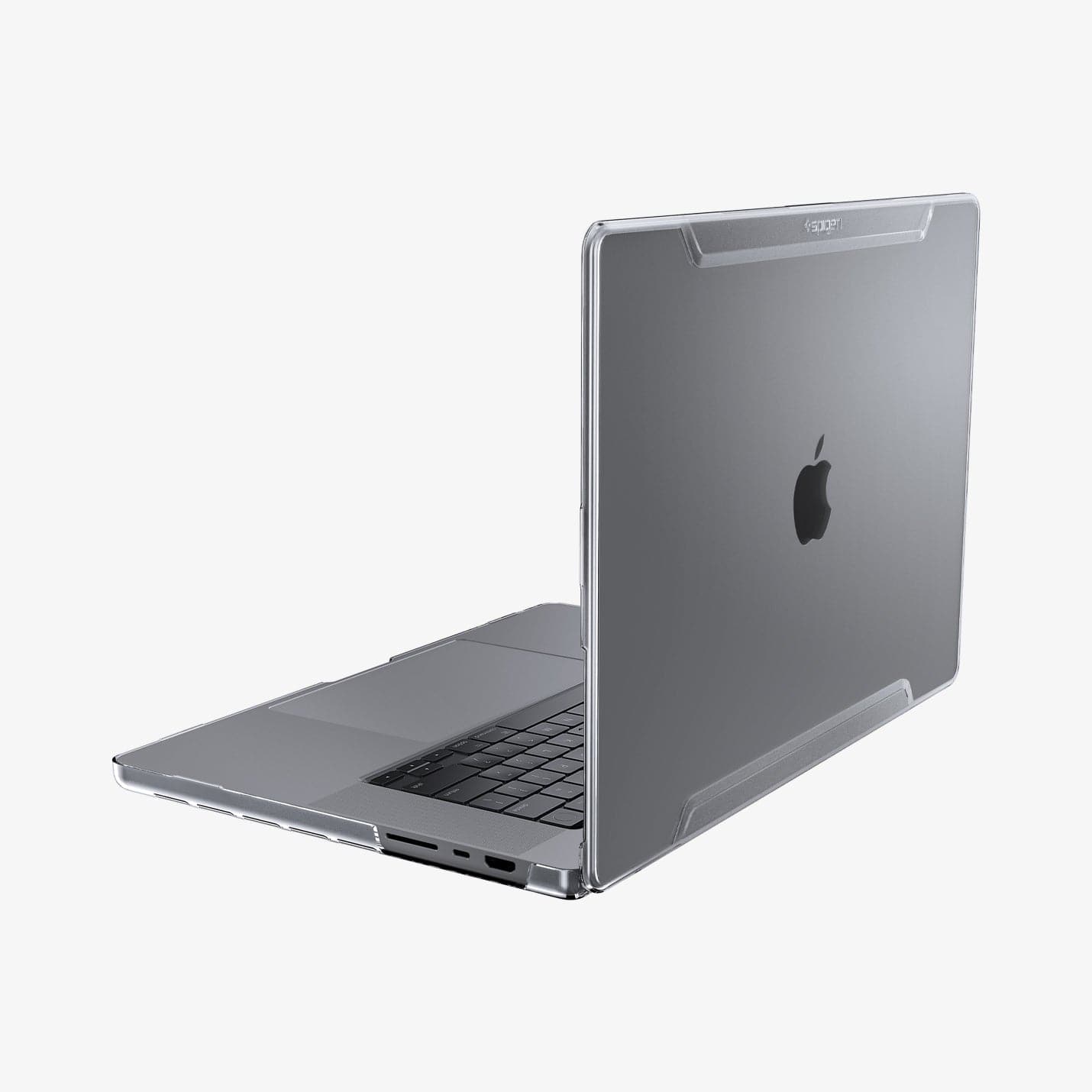 ACS04212 - MacBook Pro 14" Case Thin Fit in crystal clear showing the back and side