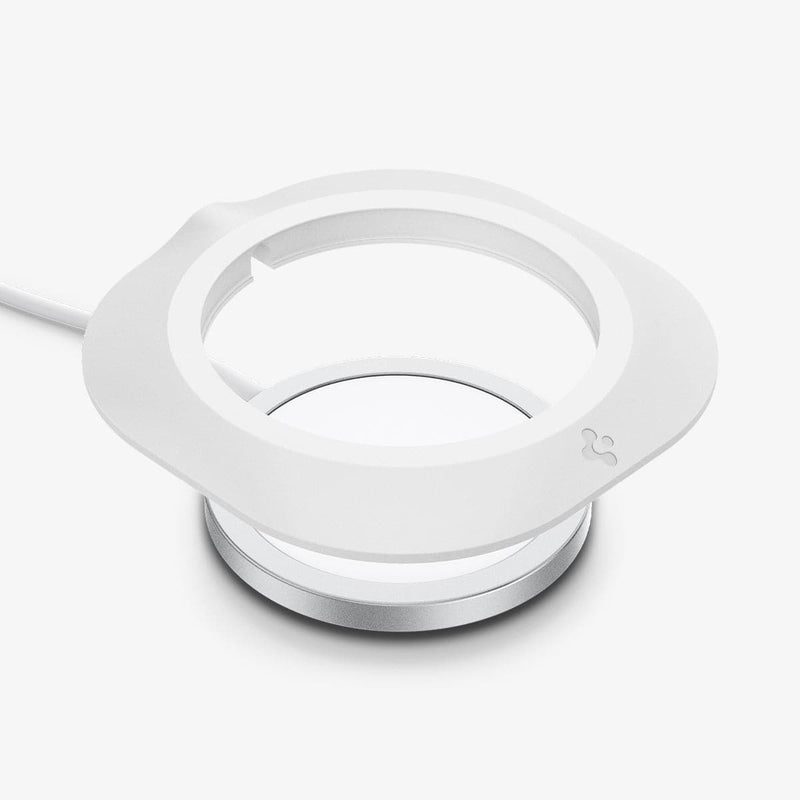 AMP02563 - MagFit in white showing the station hovering above the magsafe charger