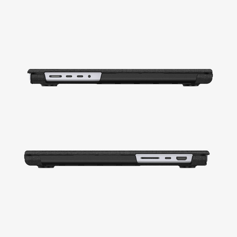 ACS04211 - MacBook Pro 16-inch Case Urban Fit in Black showing the sides