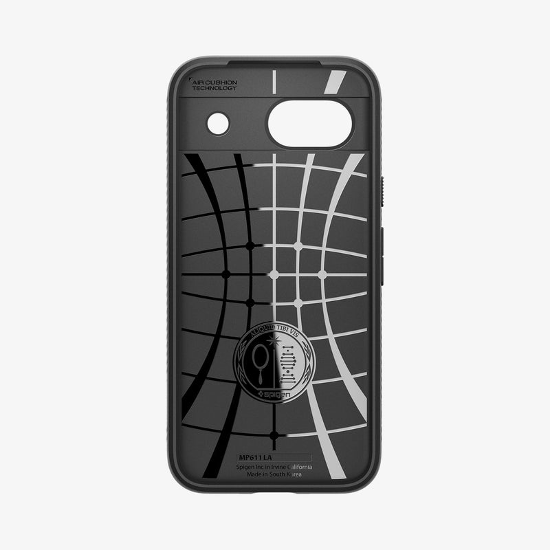 ACS07257 - Pixel 8a Case Liquid Air in Matte Black showing the inner case with spider web pattern