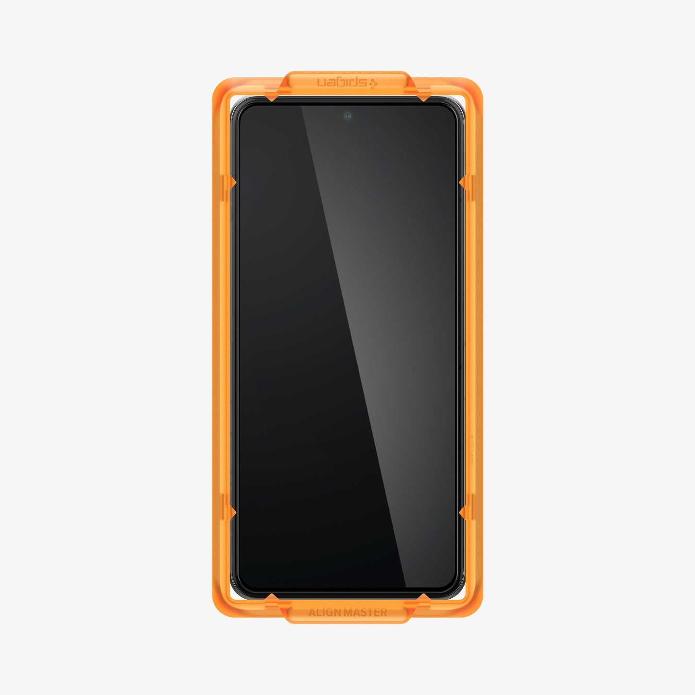 AGL06350 - Pixel 8 Alignmaster Screen Protector showing the front with alignment tray installed onto device