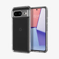 ACS06278 - Pixel 8 Case Ultra Hybrid in crystal clear showing the back and front