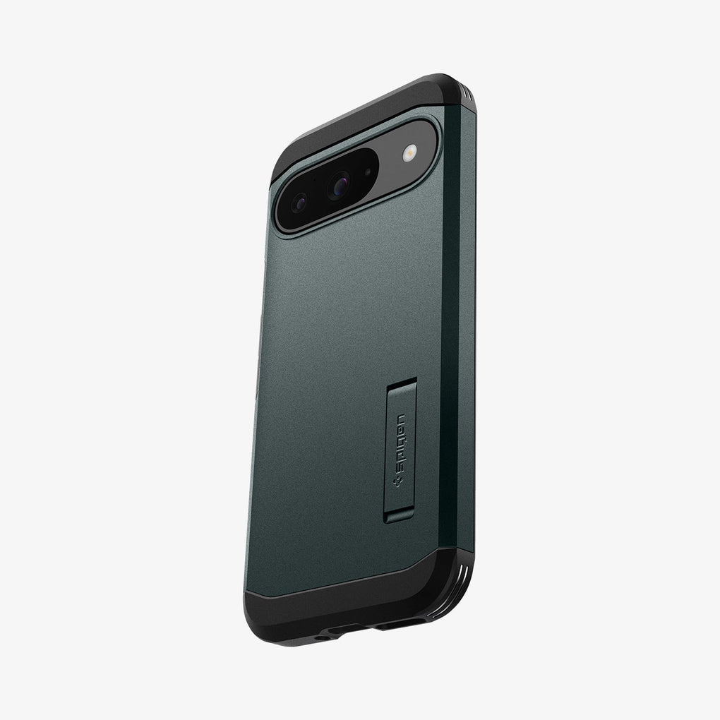 ACS07694 - Pixel 9 Pro Case Tough Armor in Abyss Green showing the back and partial side