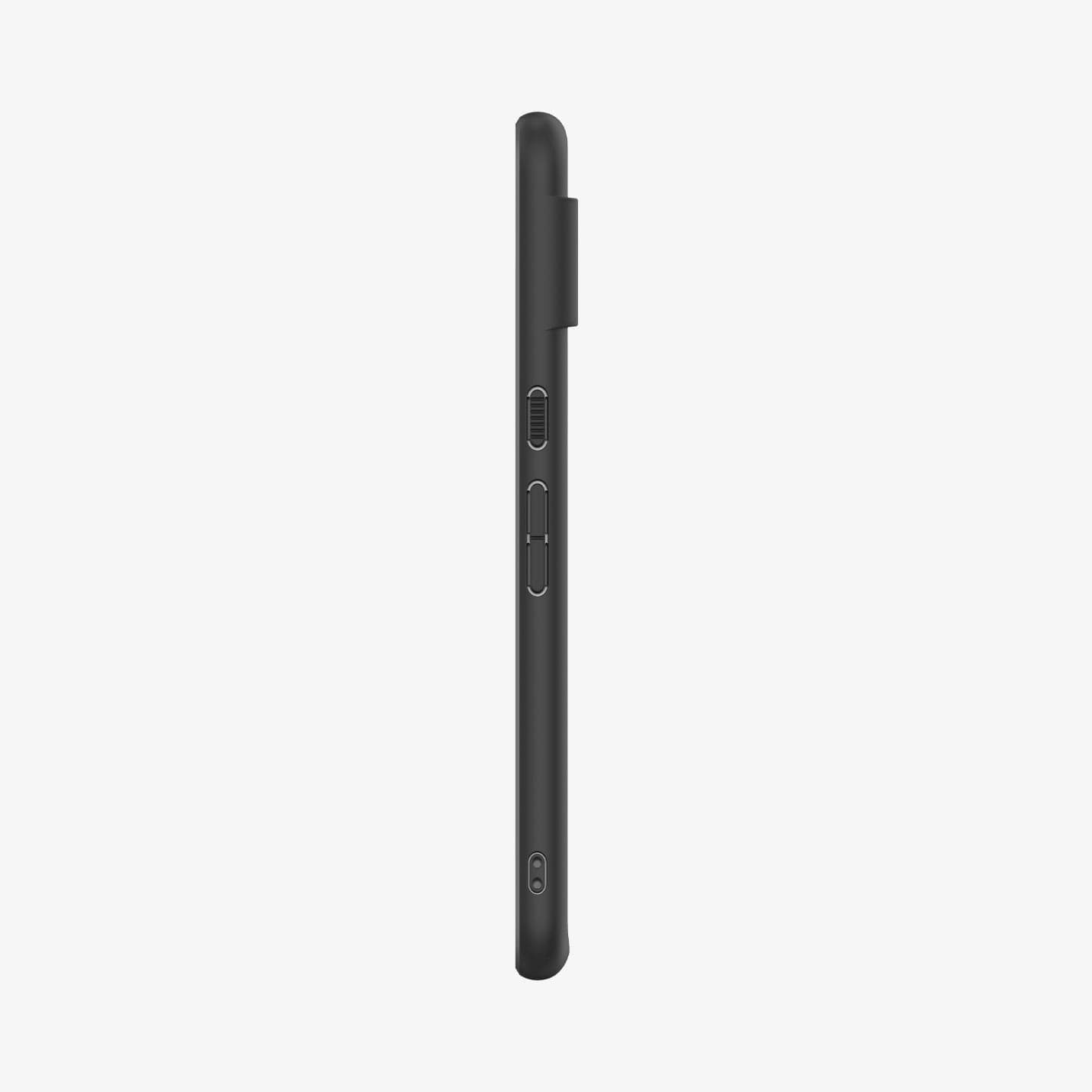 ACS06317 - Pixel 8 Pro Case Ultra Hybrid in matte black showing the side with volume controls