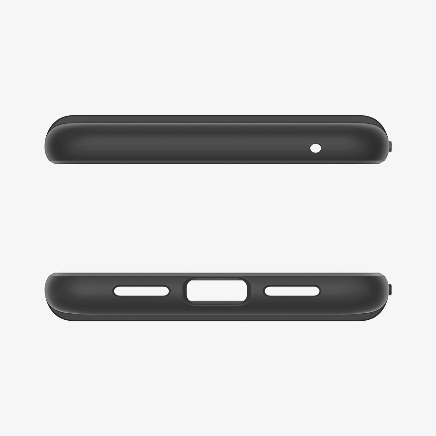 ACS06317 - Pixel 8 Pro Case Ultra Hybrid in matte black showing the top and bottom with precise cutouts