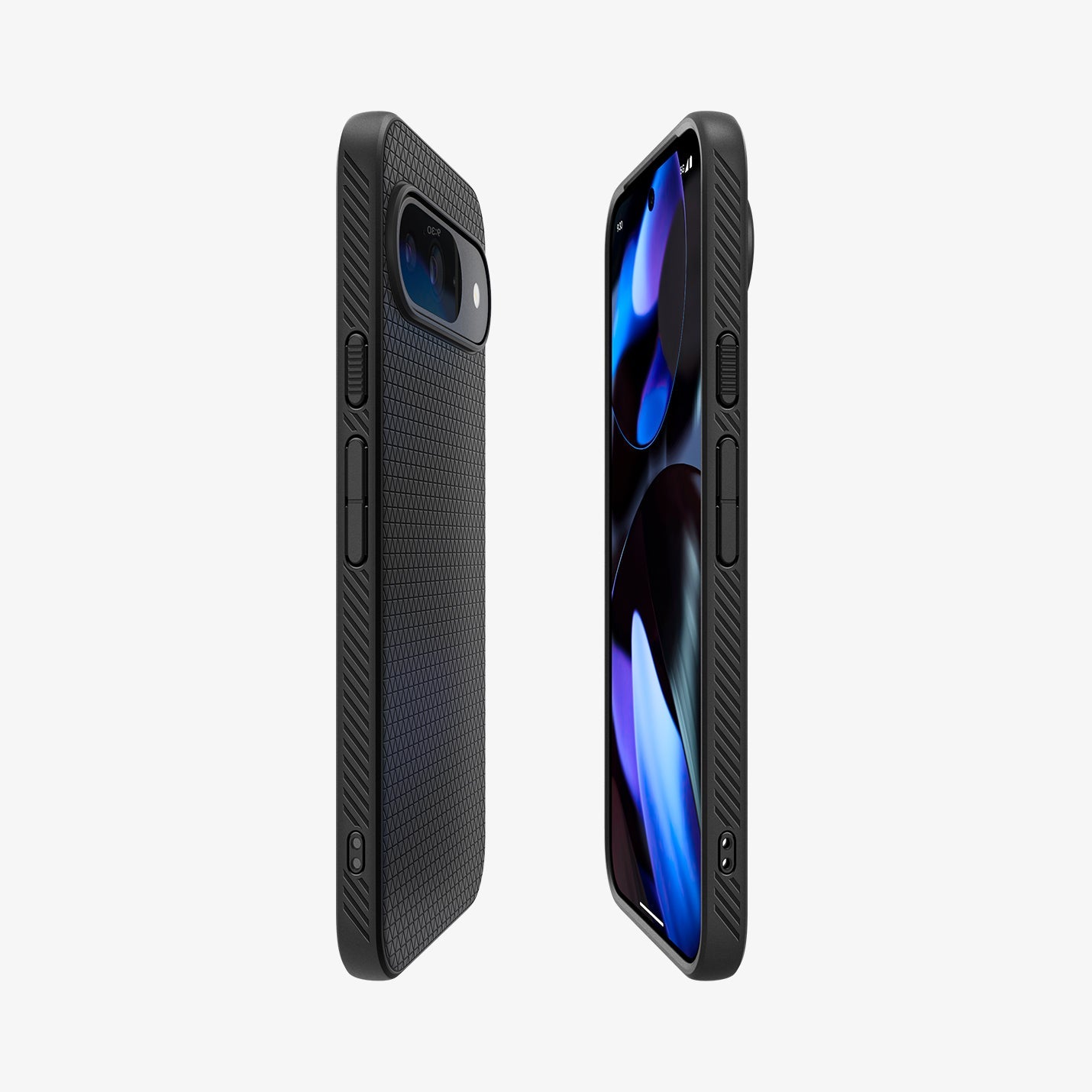 ACS07716 - Pixel 9 Pro XL Case Liquid Air in Matte Black showing the back, partial front and sides