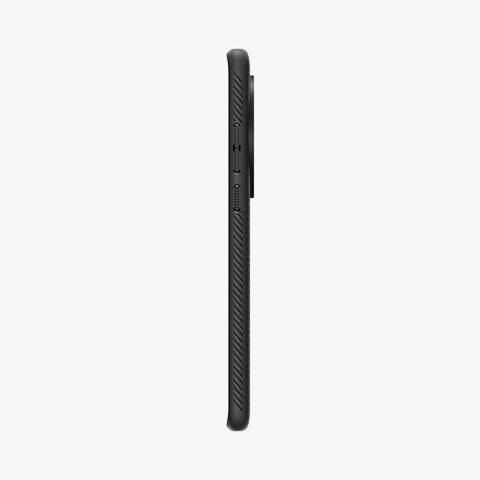 ACS07375 - OnePlus 12 Case Liquid Air in Matte Black showing the side with side buttons