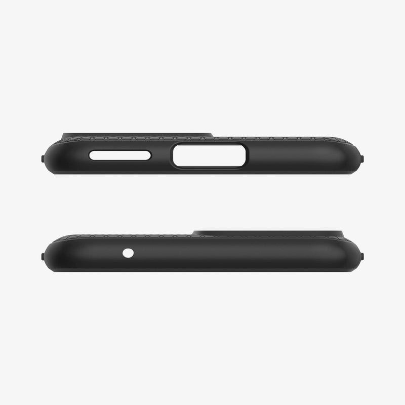 ACS05246 - OnePlus Nord 2T 5G Liquid Air Case in Matte Black showing the top and bottom