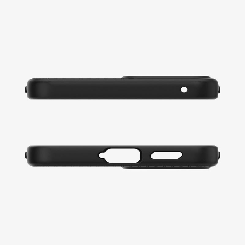 ACS04449 - OPPO Reno 7 Pro Case Liquid Air in black showing the top and bottom