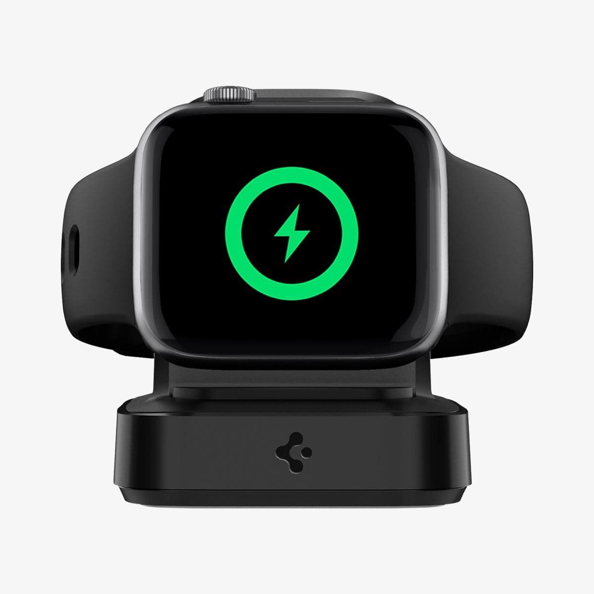 000CH25522 - Apple Watch ArcField Wireless Charger PF2002 in black showing the front with apple watch charging
