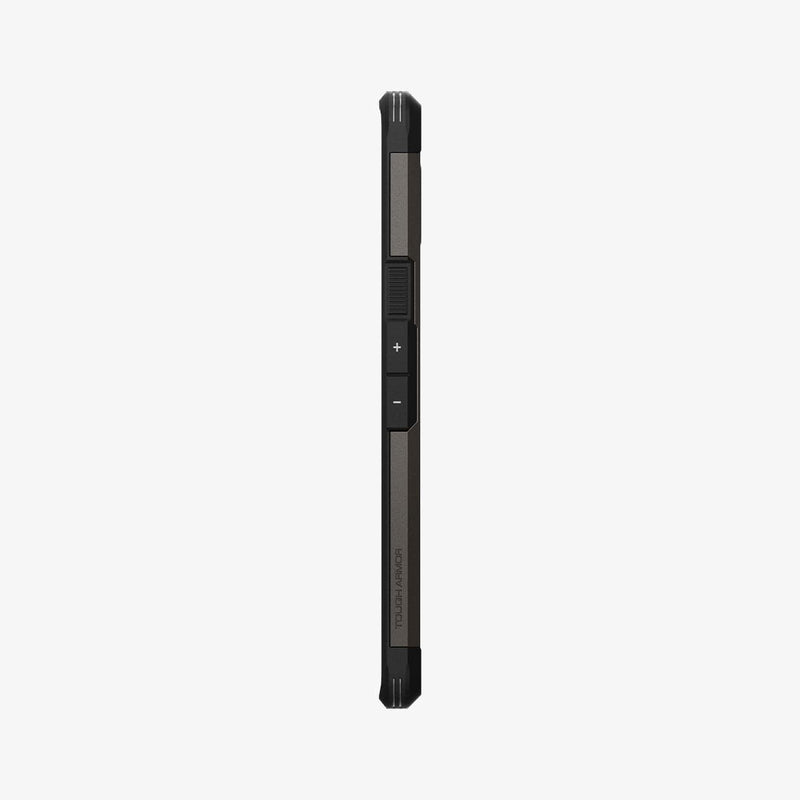 ACS03462 - Pixel 6 Pro Case Tough Armor in gunmetal showing the side with volume controls