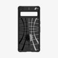 ACS04698 - Pixel 7 Case Rugged Armor in matte black showing the inside of case