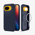 ACS09066 - Pixel 9a Case Nano Pop (MagFit) in blueberry navy showing the  back, front and inside magnet ring layer