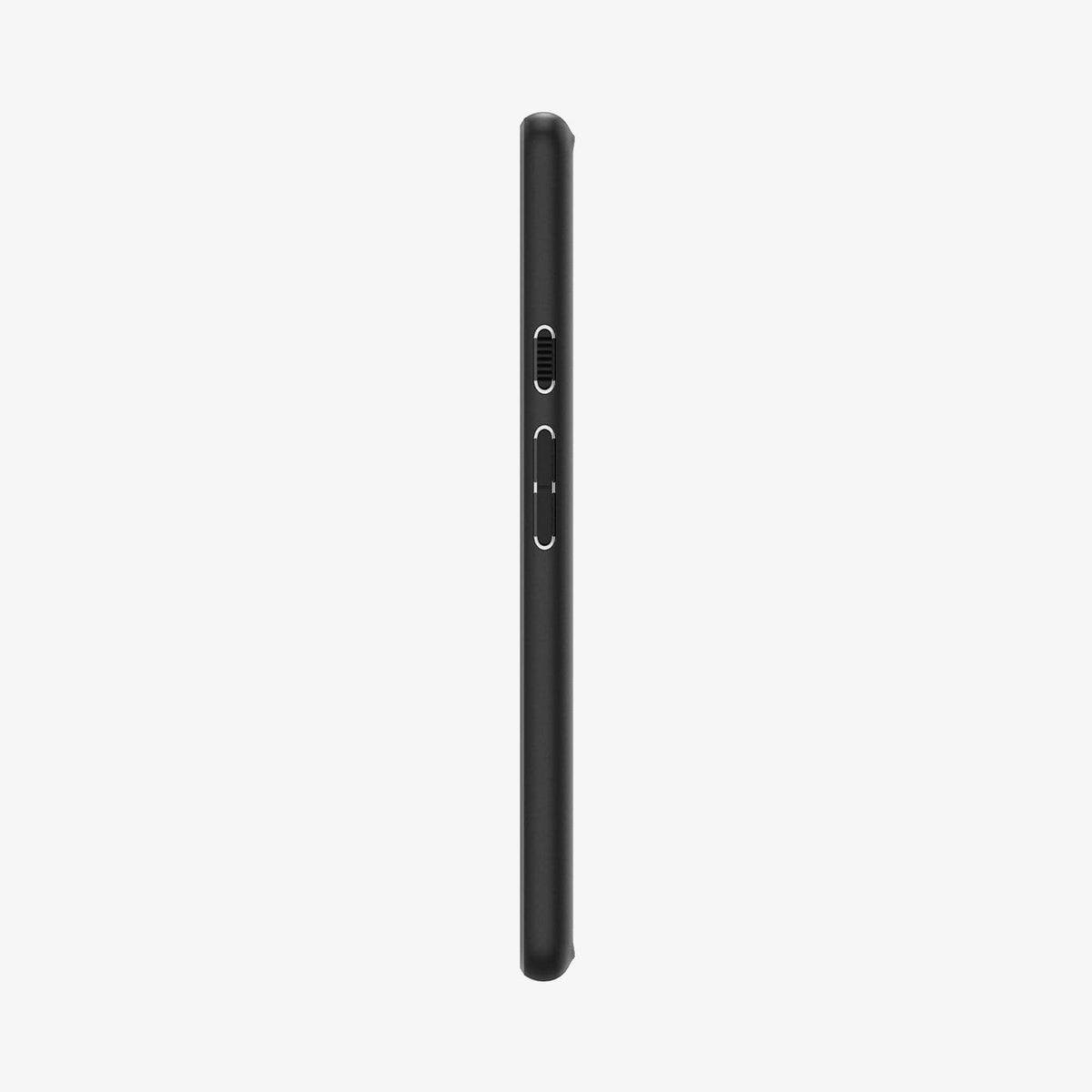 ACS04478 - Pixel 6a Case Ultra Hybrid in matte black showing the side with volume controls