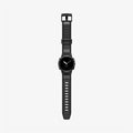 ACS04800 - Pixel Watch Case Rugged Armor Pro in black showing the front with watch band laid out flat