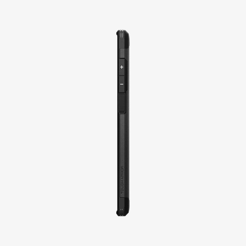 ACS03923 - Galaxy S22 Ultra 5G Case Tough Armor in black showing the side with volume controls