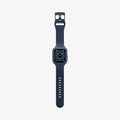 ACS02225 - Apple Watch Series (44mm) Case Liquid Air Pro in navy blue showing the front with watch band laid out flat