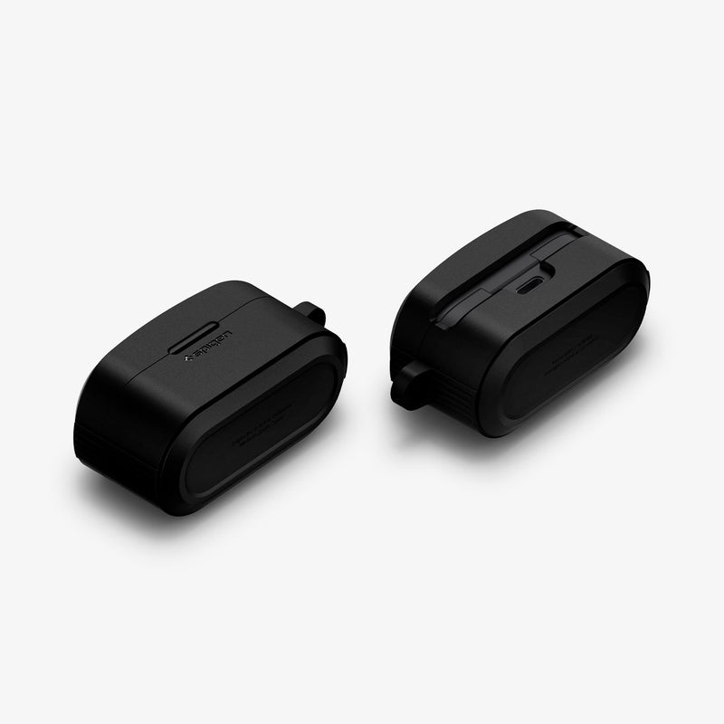 ACS03364 - Sony Earbuds xf100xm4 Case Rugged Armor in black showing the front, back, sides and bottom
