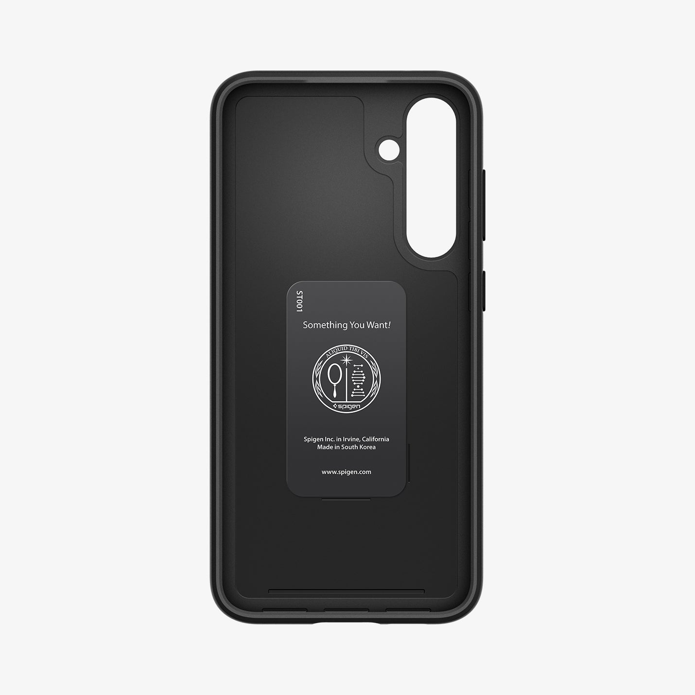 ACS06363 - Galaxy S23 FE Case Thin Fit in black showing the inside of case