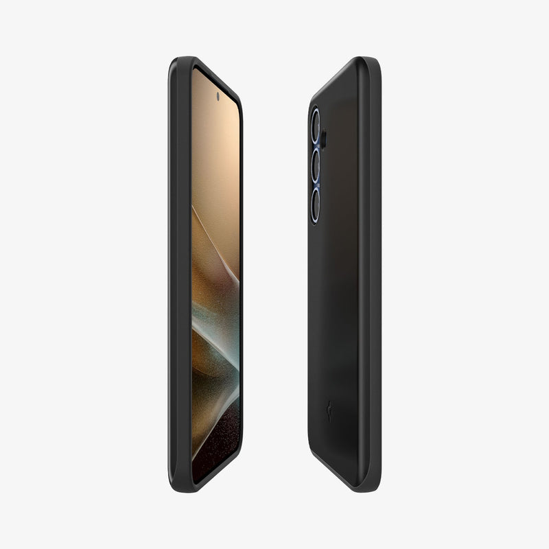 ACS08993 - Galaxy S25 Case Thin Fit (MagFit) in Black showing the partial front, partial back and sides