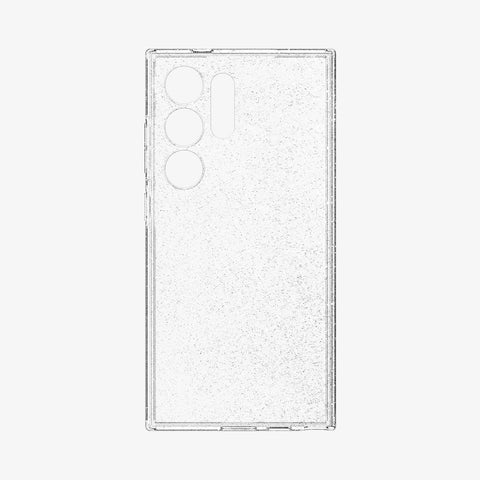 ACS07285 - Galaxy S24 Ultra Case Liquid Crystal Glitter in Crystal Quartz showing the inner of a transparent case