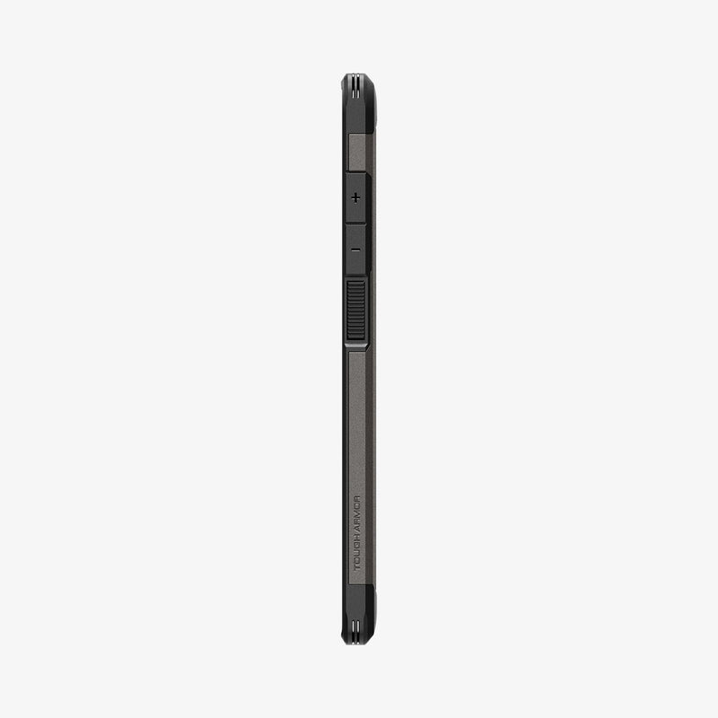 ACS07301 - Galaxy S24 Ultra Case Tough Armor in Gunmetal showing the side with side buttons