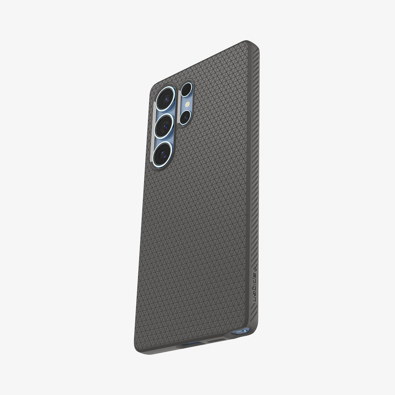 ACS08954 - Galaxy S25 Ultra Case Liquid Air in Marble Gray showing the back, partial side and bottom
