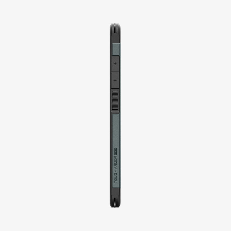 ACS08966 - Galaxy S25 Ultra Case Tough Armor AI (MagFit) in Abyss Green showing the side