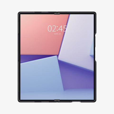 ACS08282 - Galaxy Z Fold 6 Case Ultra Hybrid Pro Zero One in Zero One showing the front fully open