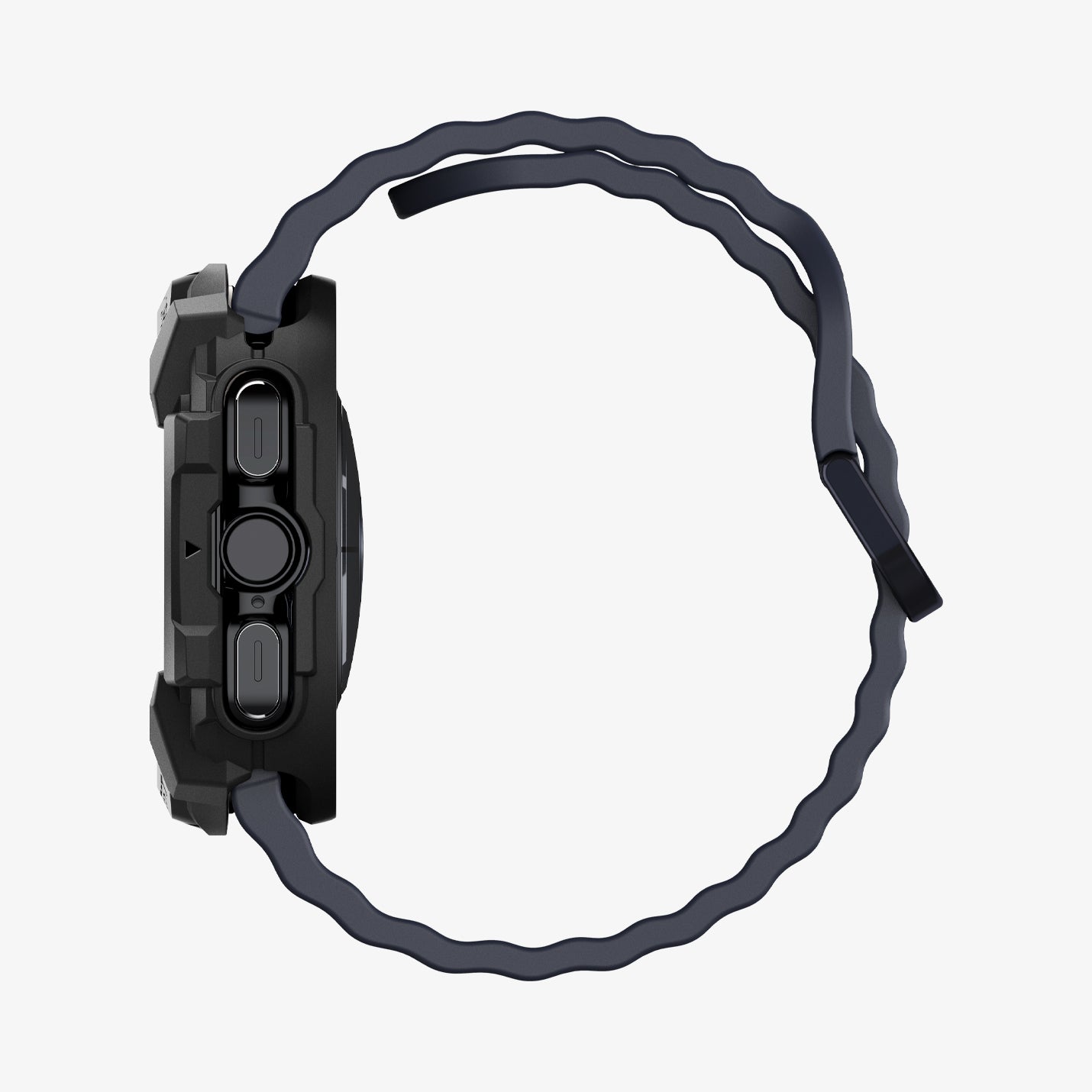 ACS08426 - Galaxy Watch Ultra (47mm) Rugged Armor in Matte Black showing the side facing left