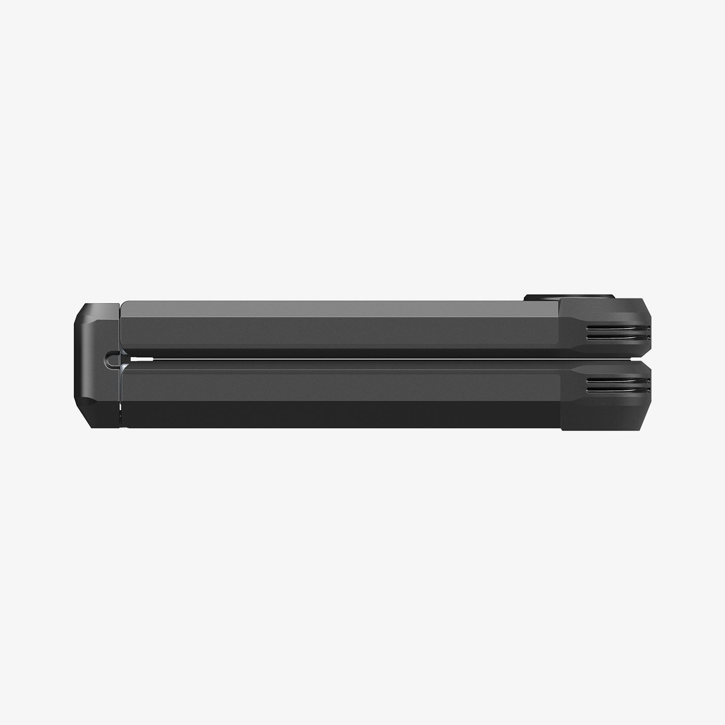 ACS09807 - Galaxy Z Flip 6 Series Tough Armor Pro (MagFit) in black showing the top and bottom sides