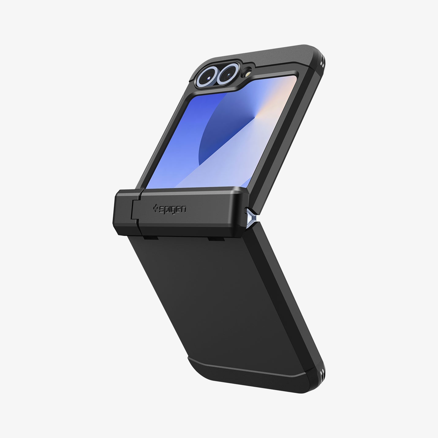 ACS09807 - Galaxy Z Flip 6 Series Tough Armor Pro (MagFit) in black showing the back with magfit