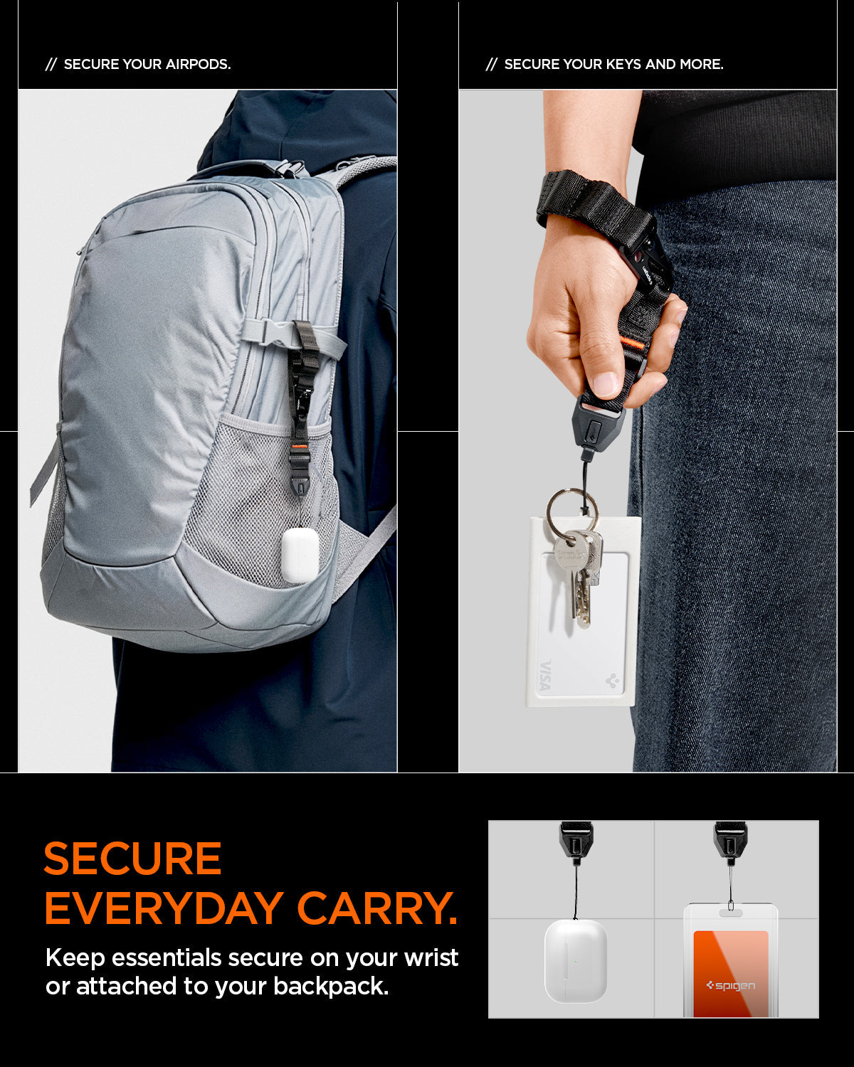 AFA10615 - The Wrist Lanyard | DA30S lanyard showing the secure everyday carry ability