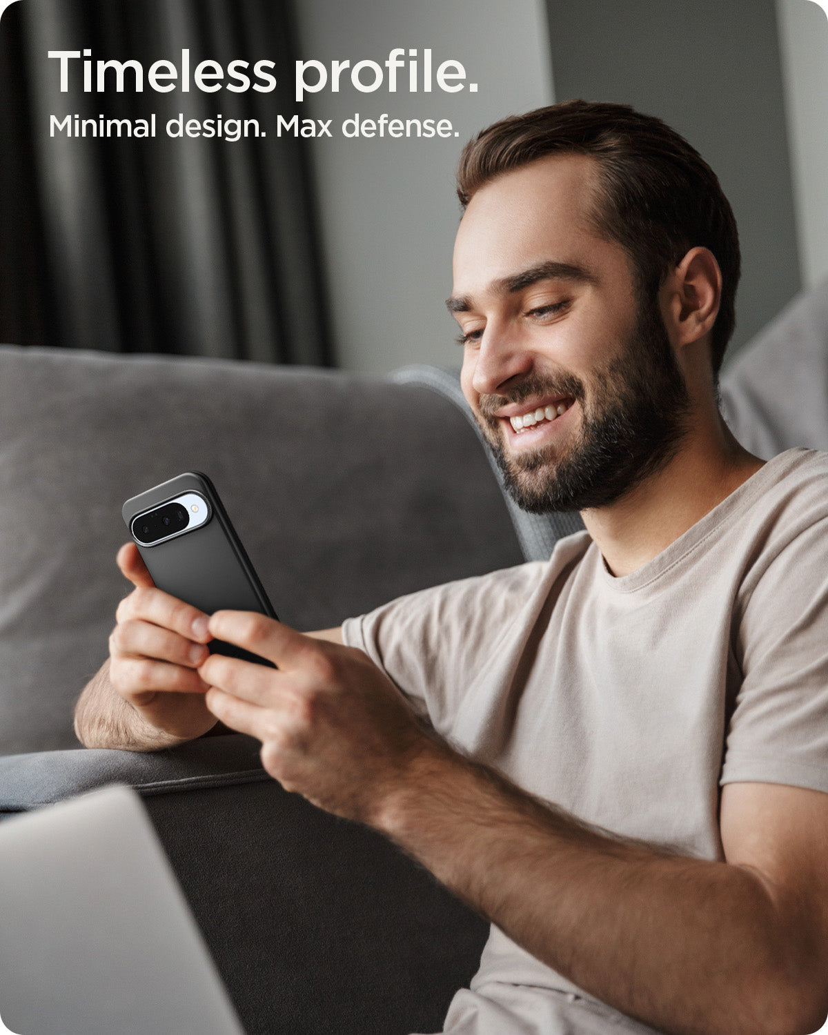 ACS09699 - Pixel 10, Pixel 10 Pro Thin Fit (MagFit) in black  showing timeless profile. minimal design. max defense.