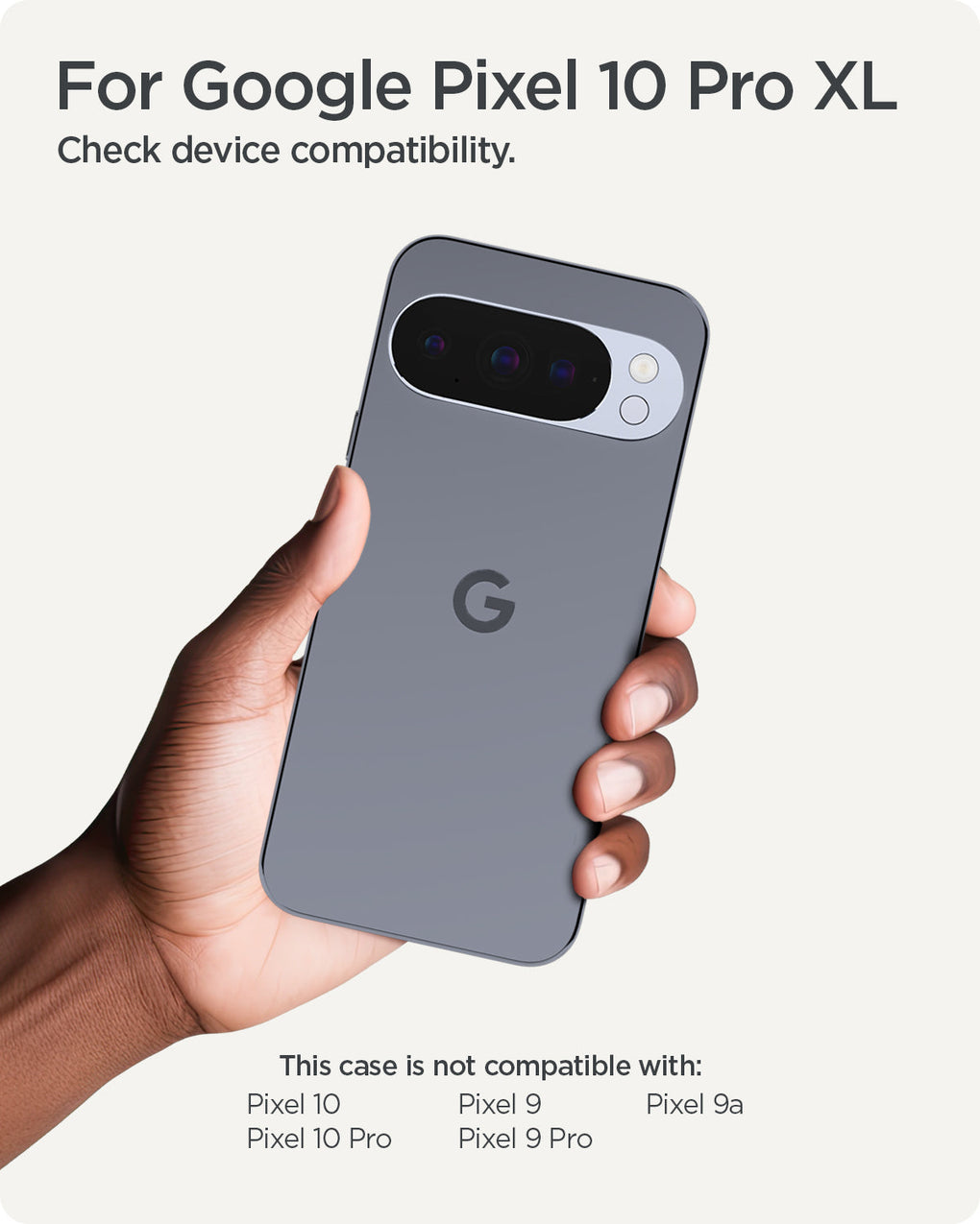 ACS09732 - Pixel 10 Pro XL Case Parallax (MagFit) in sage green showing the compatibility. Only compatible with Pixel 10 Pro XL