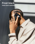 ACS09703 - Pixel 10 / Pixel 10 Pro Case Ultra Hybrid Metal Ring (MagFit) in frost black showing a man talking on the phone