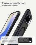 ACS09703 - Pixel 10 / Pixel 10 Pro Case Ultra Hybrid Metal Ring (MagFit) in frost black showing the essential protection. Built for all day coverage. Raised edges to defend against daily surface scratches.