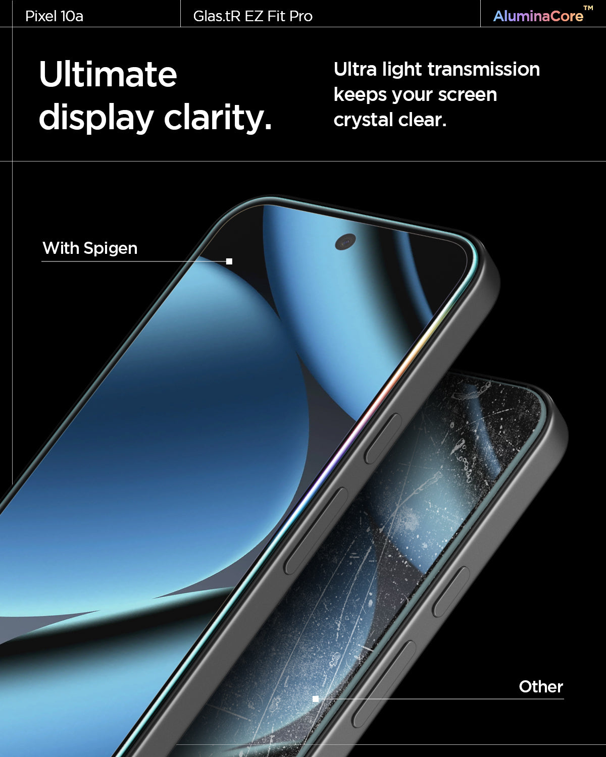 AGL11364 - Pixel 10a GLAS.tR EZ Fit Pro showing ultimate display clarity